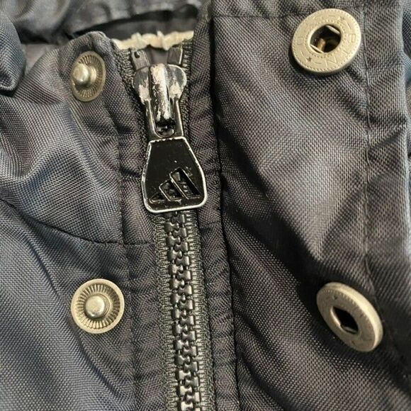 Vintage Adidas Mens M Big Spell Out Logo Bomber Athletic Bomber Jacket Black Red - Picture 6 of 12